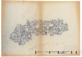 [大島元町計画] 第3次大島元町計画; 資料名称:住宅地計画 防風林スケッチ 現況 住宅地計画 畦林スケッチ（航空写真より）; 縮尺:1:1000