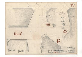 宇宙科学館; 資料名称:休憩室躯体原寸 u,u’.m,n,o,p; 縮尺:1:1