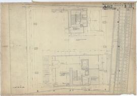 自動車労連会館新築工事; 資料名称:地階詳細図 地階展開図; 縮尺:1:20 1:50 1:50; 資料作成年月日:63-8-25