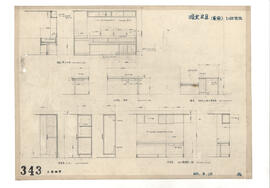 日佛会館; 資料名称:暗室家具 (展開); 縮尺:1:20