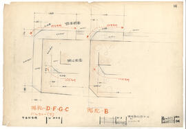 宇宙科学館; 資料名称:階段B・C・D・F・G バルコニ下; 縮尺:1:1