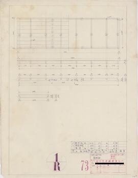 PM.NO.73；資料名称:屋根版 [部材数量計算表]；縮尺:1:10；作成年月日:昭和23年8月25日