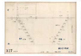 日佛会館; 資料名称:舞台床下階段; 縮尺:1:10