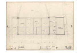 大島町役場　庁舎・図書館; 資料名称:天井伏 1階; 縮尺:1:50