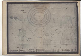 天竜川治水記念碑; 資料名称:原寸図 樹形・目玉形 附 工場配置展開図; 縮尺:1:1,50