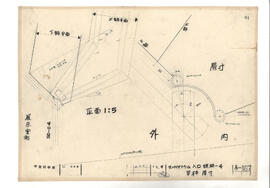 宇宙科学館; 資料名称:スペイサリウム 入口 詳細-4 竪枠 原寸; 縮尺:1:1,5